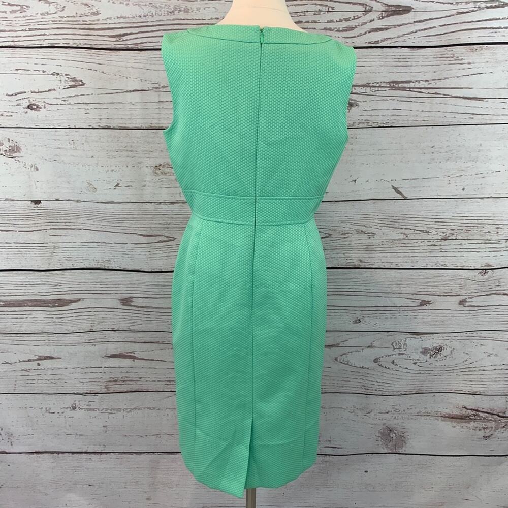 Tahari Arthur Levine Mint Green And Gold Sheath View 2